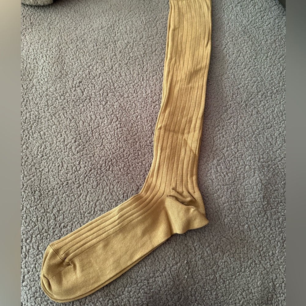 Gucci Tan Ribbed Knee-High Socks - Picture 5 of 5